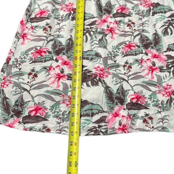 Sim & Sam Womens Pink/Gray/Green Tropical Smocked Lined V-Neck Maxi Dres… - Picture 13 of 14